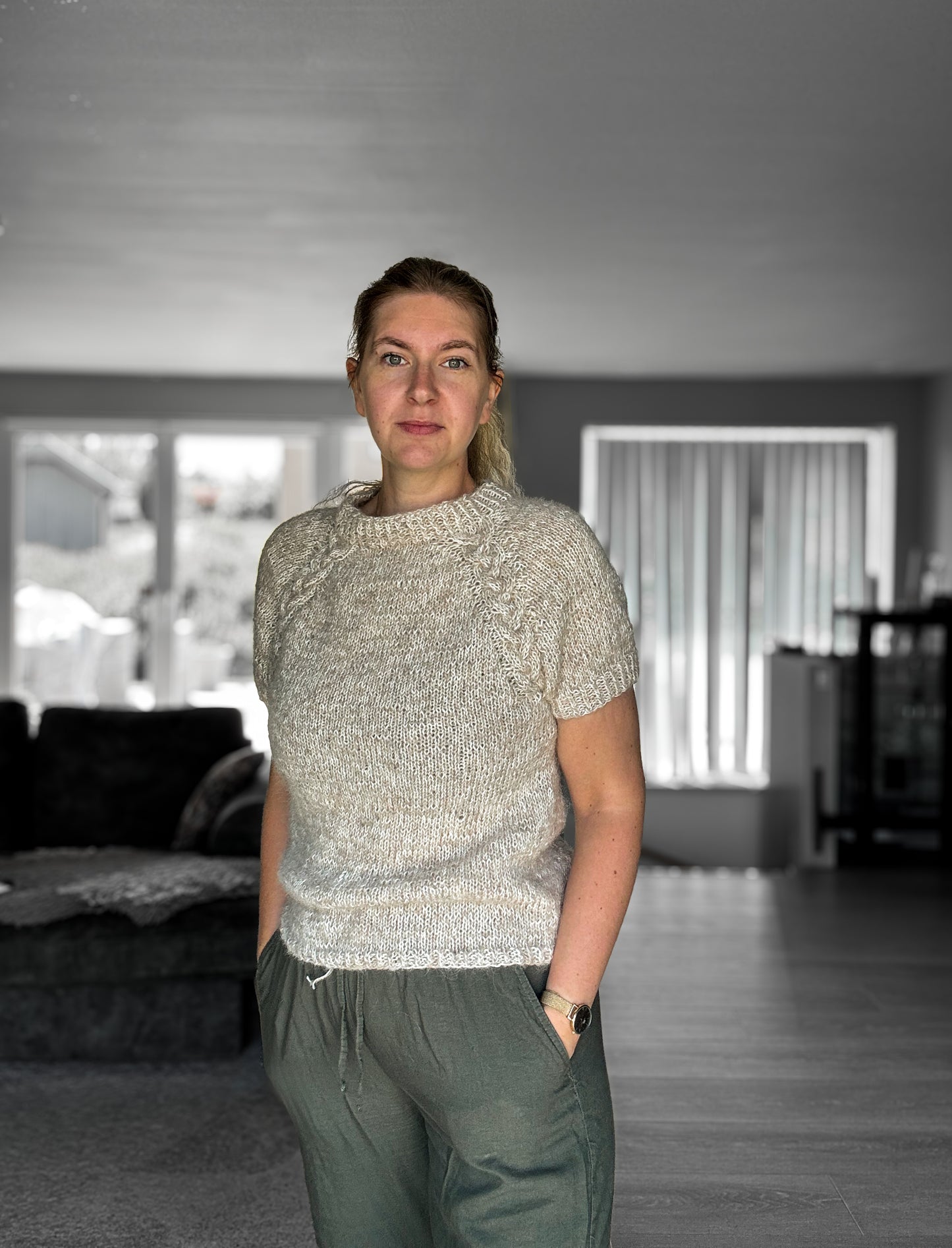 Kardemomme T-skjorte strikkeoppskrift